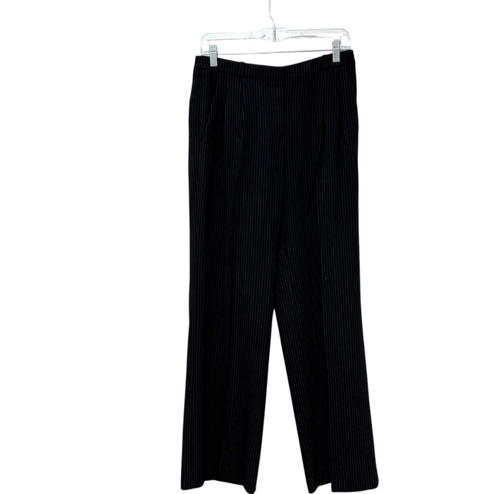 Armani collezioni pinstripe straight leg dress pants 8